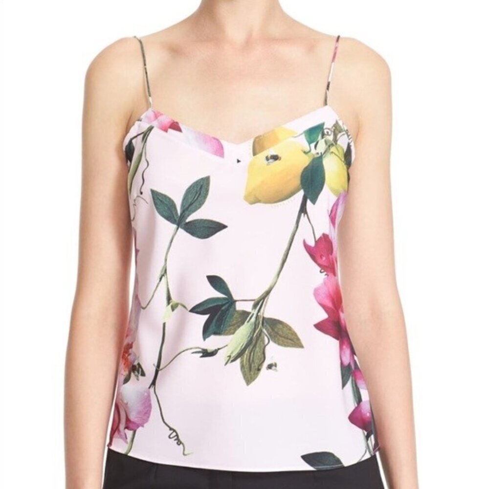 💕TED BAKER💕 Riia Citrus Bloom Cami Top ~ Abstract Floral Print Medium M NWT